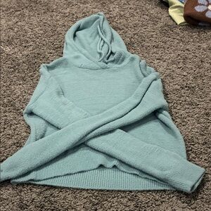 Kohl's Soft Teal Cowl Neck Sweater